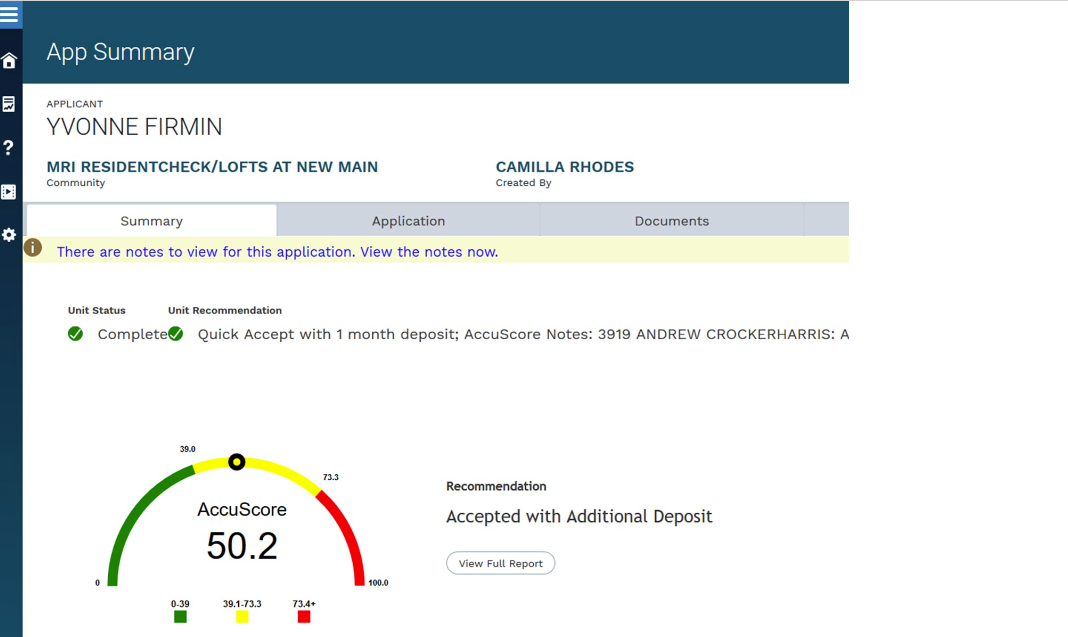 screenshot of MRI Residential Management